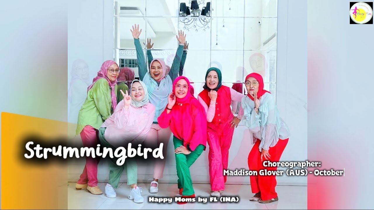 Strummingbird Line Dance | Beginner | Happy Moms by FL (INA)