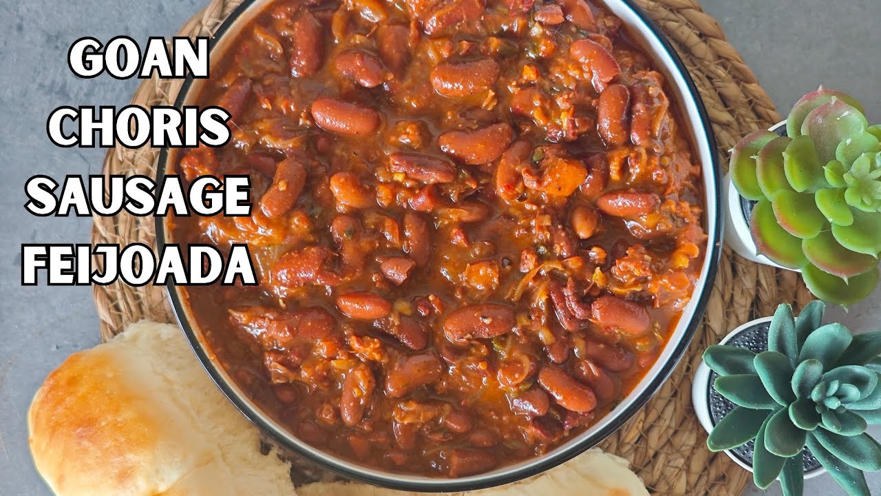 Quick Goan Choris Sausage Feijoada | Kidney Beans and  Goan Choris Meat Gravy