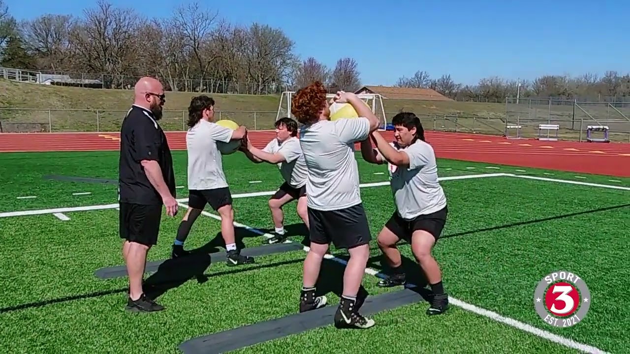 Football Offensive Line Fit and Hold Drill--Coach Jon Wiemers