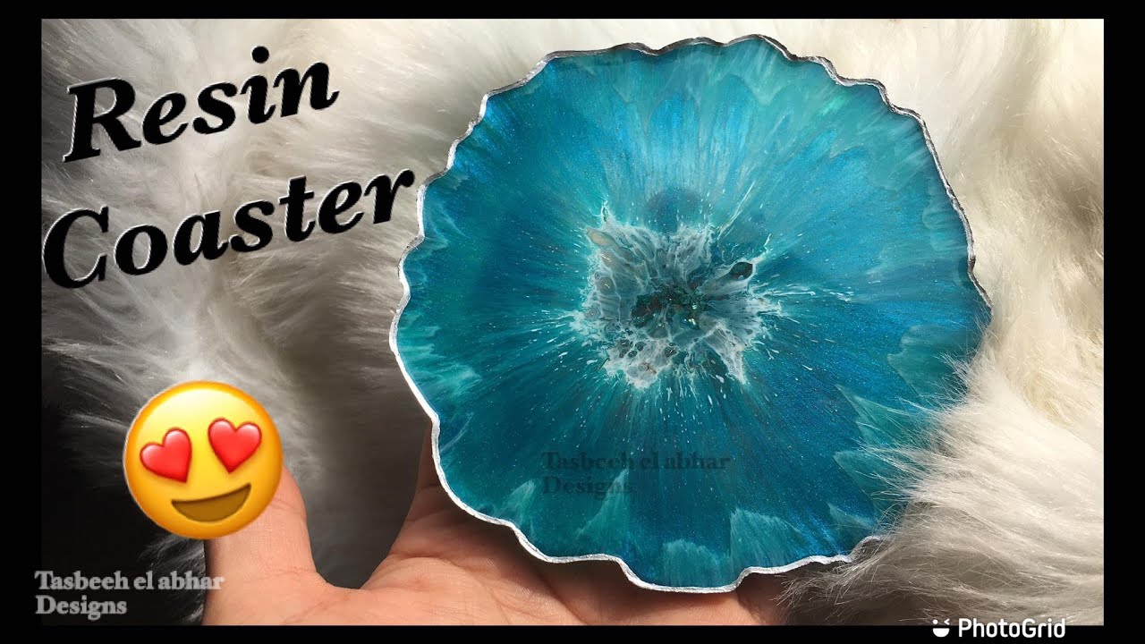 Resin Coasters tutorial#resintechnique#قاعده اكواب من الريزن وتكنيك جميل و سهل جدا خطوه بخطوه