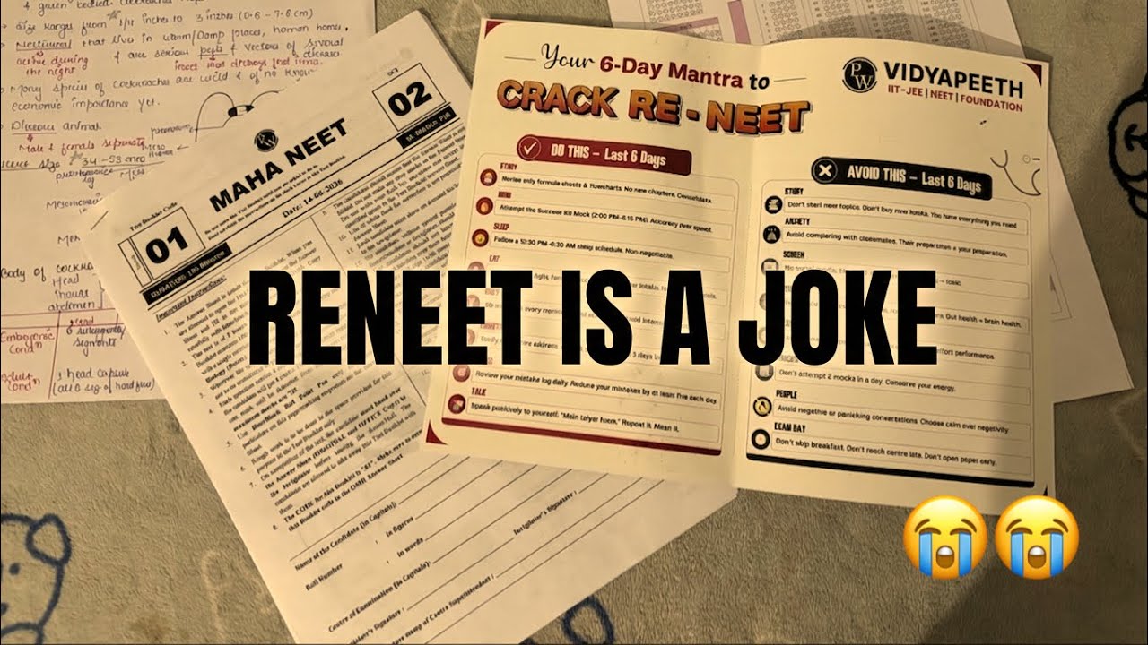 Last day before RE-NEET🫪🤡|| Reneet preparation #neet #reneet #study #exam #viral #trending #neet2026