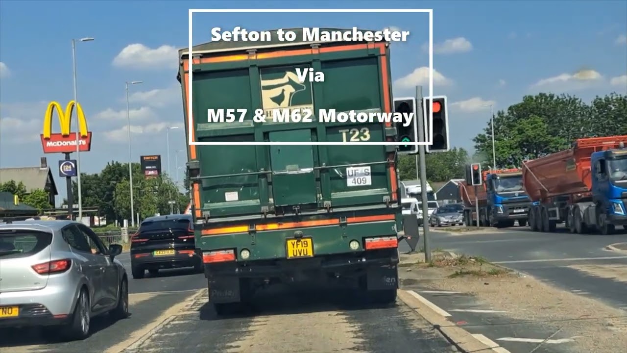 Traffic & Travel: Sefton to Manchester Via M57 & M62 Motorway.