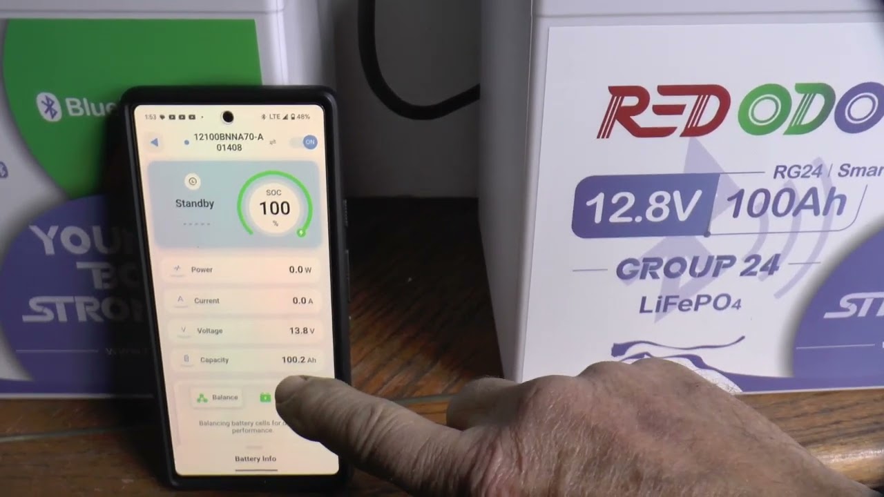 Redodo 100 AH Group 24 with LTCP and Bluetooth