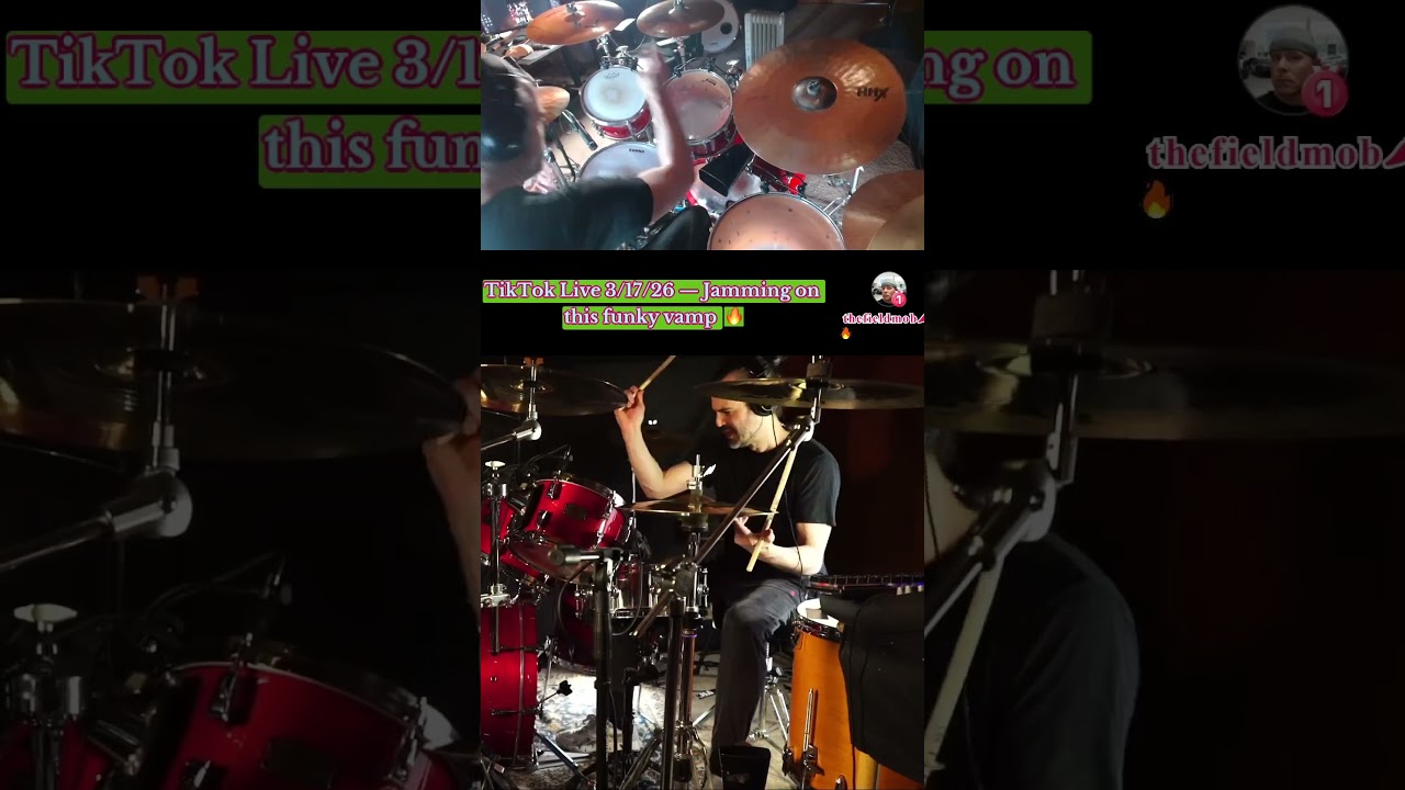 TikTok Live 3/17/26 🥁🎹Locking in on this funky vamp  #drums #drummer #creativdrums #drumming