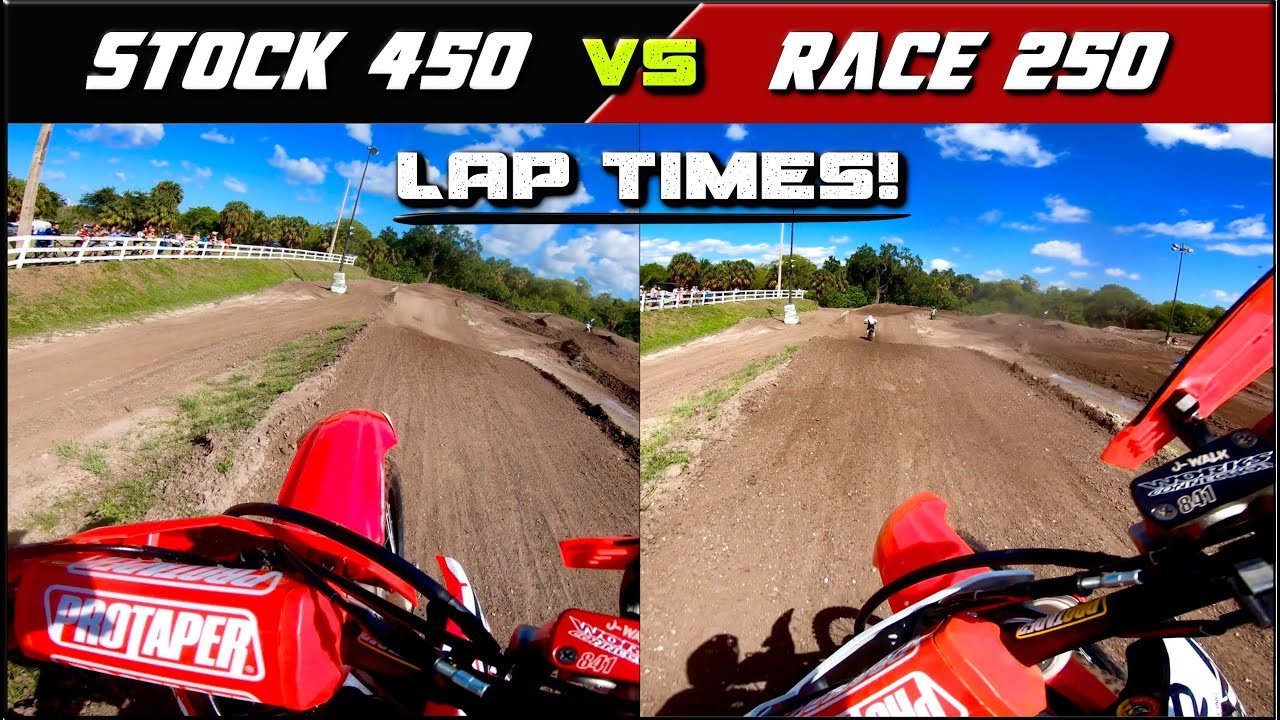 Stock 450 vs Pro National RACE 250 - What's Faster?