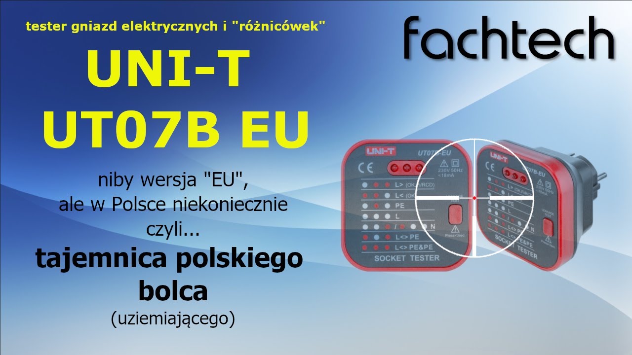 Tester gniazd UNI-T UT07B EU | Tajemnica 