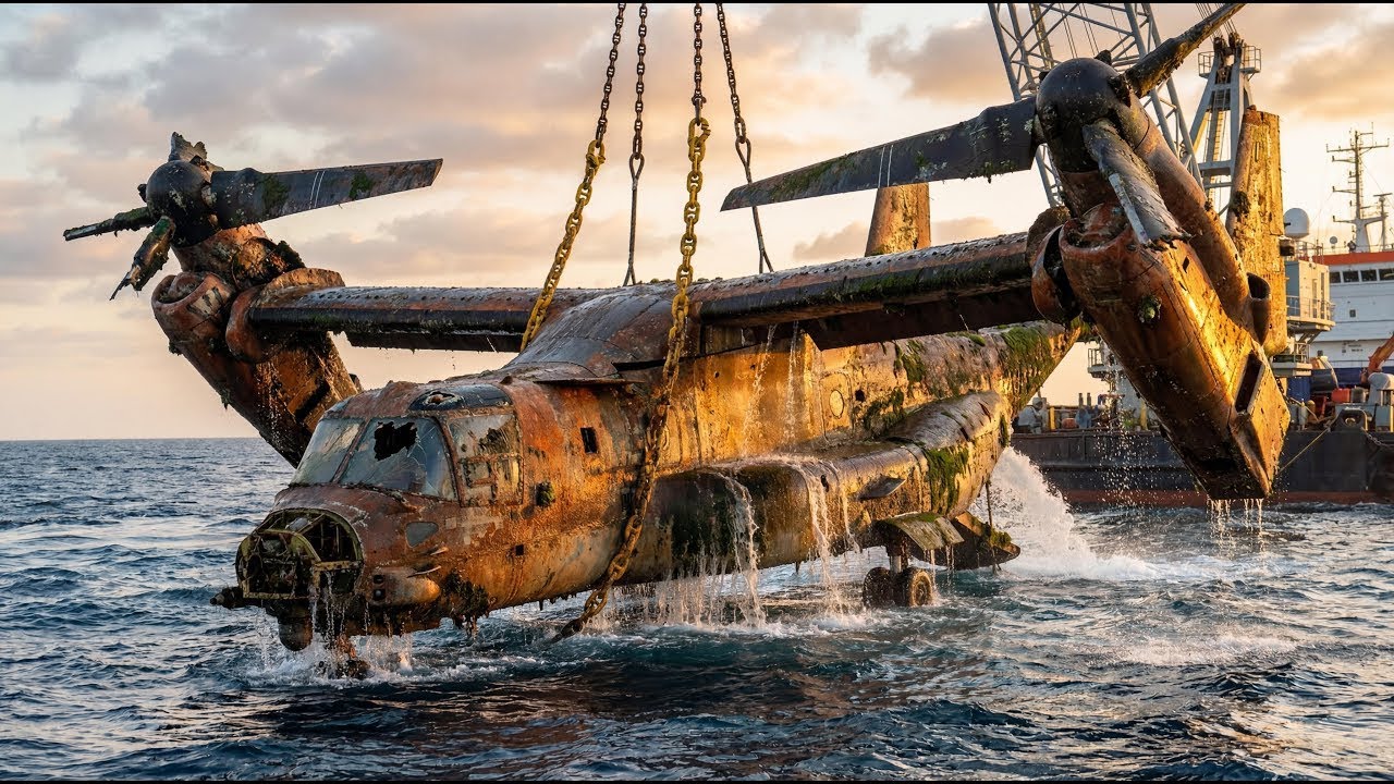 Salvaging and Restoring the Bell Boeing V-22 Osprey Aircraft That Crashed off the Coast of Japan