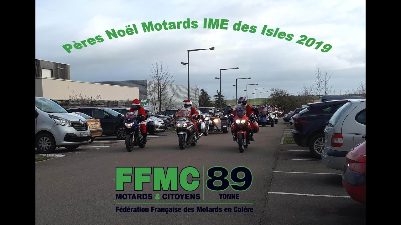 FFMC 89 père noël motards avec l'IME des isles -Auxerre-14-12-2019