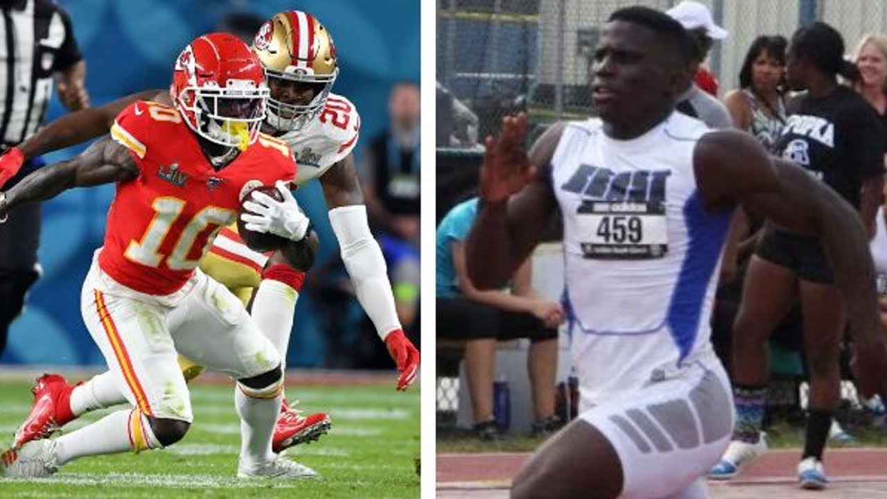 Super Bowl Champ Tyreek Hill On The Track