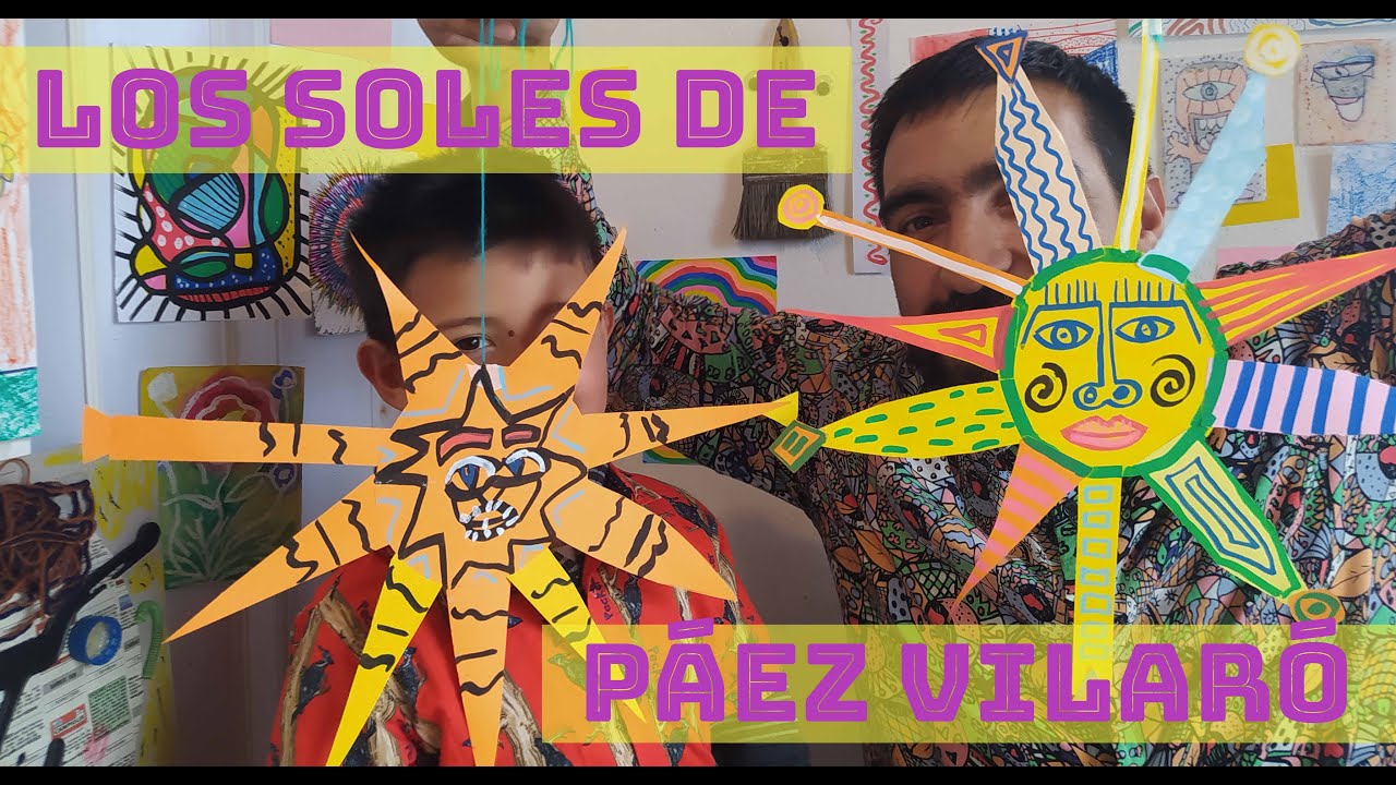 Un ☀️ móvil de papel, inspirado en C. Páez Vilaró, taller de arte para niños/as.