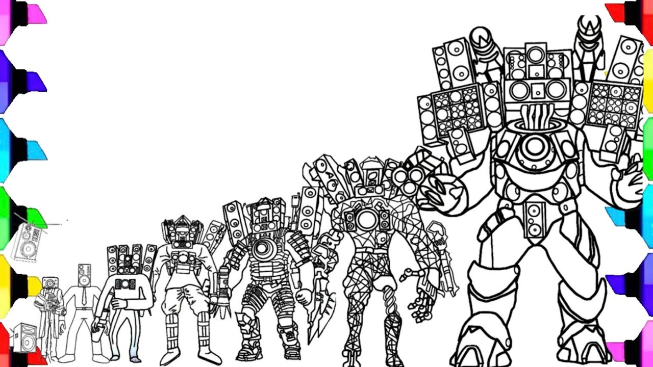 EVOLUTION and UPGRADE OF TITAN SPEAKERMAN Boss/ New coloring pages Skibidi toilet /NCS Music