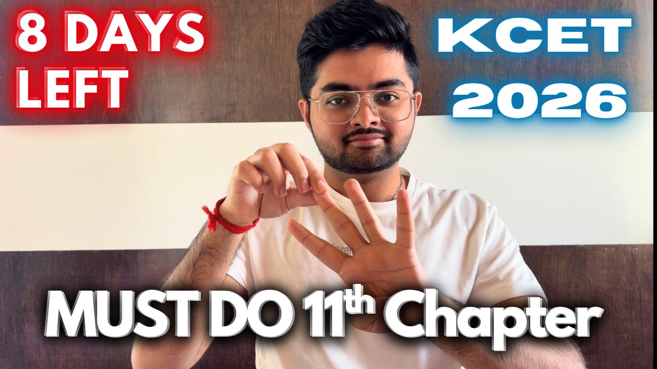 Never miss these 11th High weightage chapters | KCET 2026
