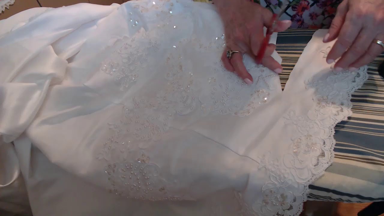 Cutting up a Wedding Gown for Craft Purposes - Episode 2