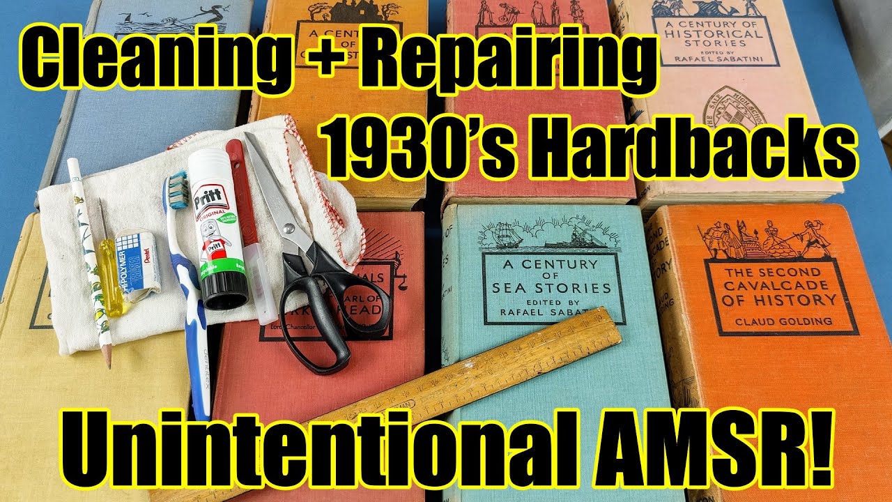 Cleaning + Repairing -  1930's  - A Century Of Hardback Book Series - My Best Unintentional ASMR!