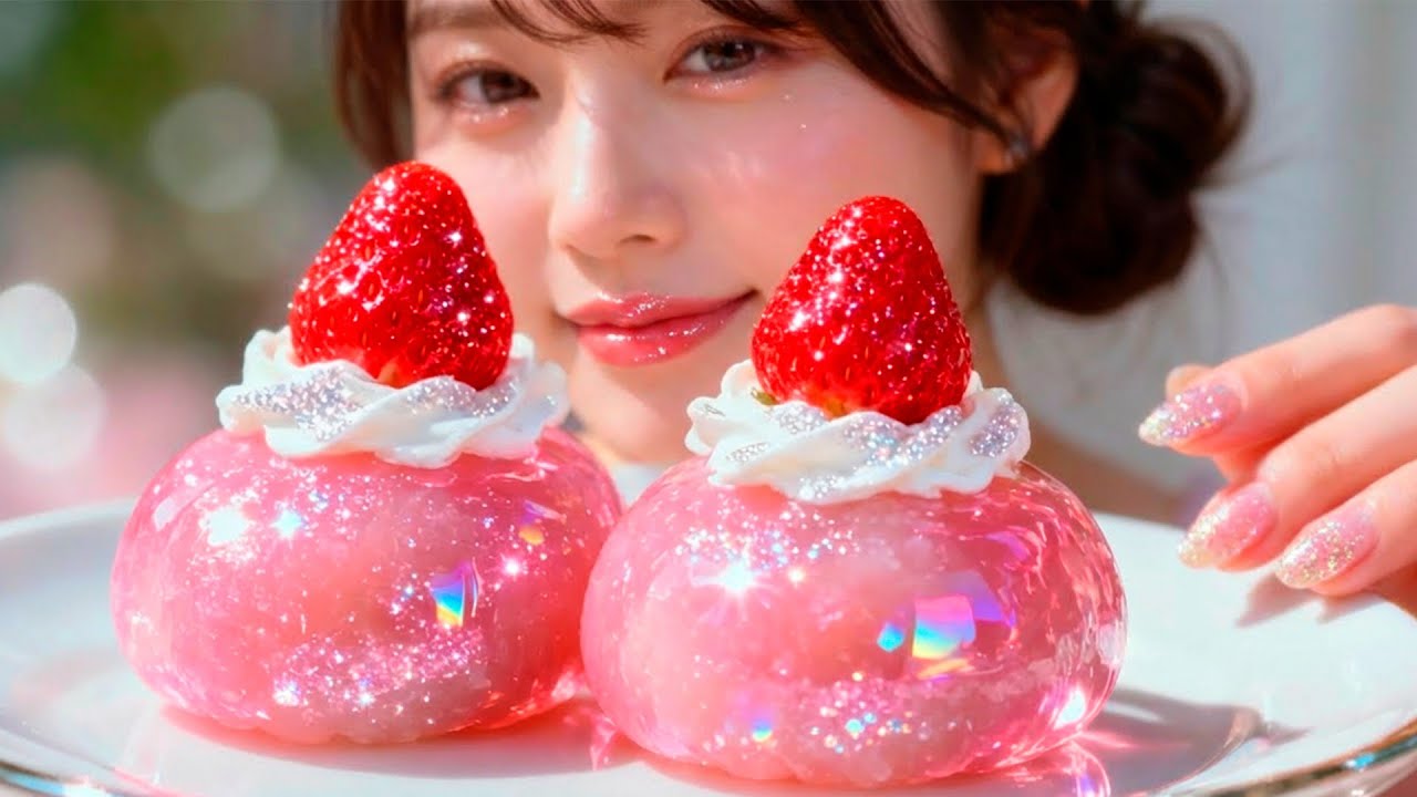 Crafting Hyper-Realistic Strawberry Mochi… From Glass! 🍓🔥