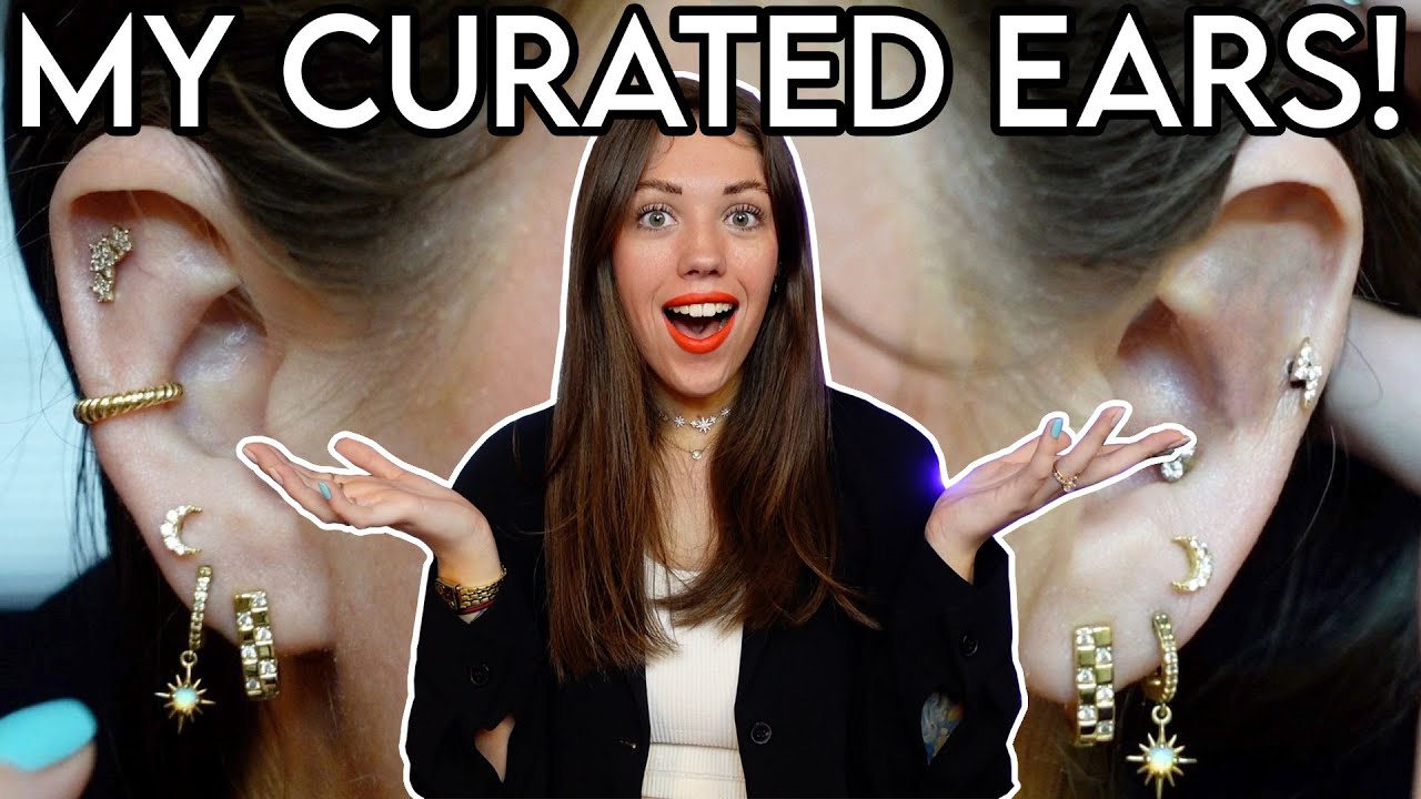 MY CURATED EARS & PIERCINGS! 🥴 DO I REGRET GETTING SO MANY? | Kenzie Scarlett
