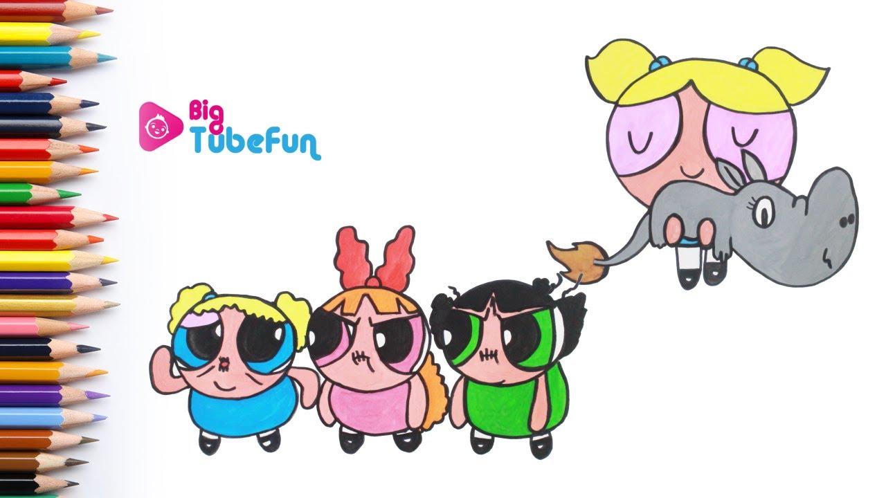 Coloring Powerpuff Girls Rowdyruff Boys (Las Chicas Superpoderosas)Blossom Bubbles Buttercup