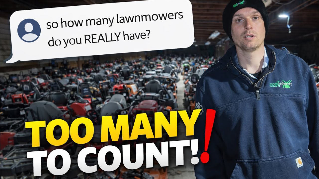 How Many Lawn Mowers Do We REALLY Have? 😳 (Warehouse Tour + Crazy Deals)