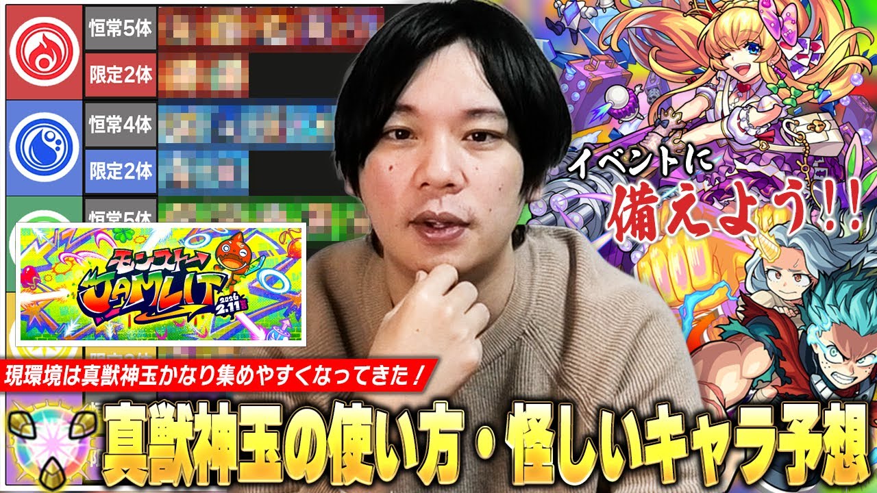 【モンスト】真獣神玉もかなり集めやすくなってきた！イベントでの激アツ発表に向けてしっかり備えておこう！『現環境の真獣神化おすすめキャラ＆今後期待の怪しいキャラ』から真獣神玉の使い方を解説！【しろ】