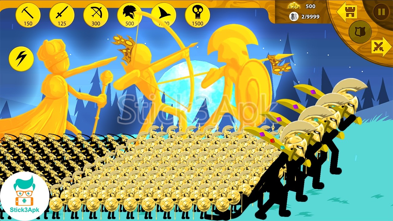 Incredible GOLDEN Formation 💪 All Units x9999 Army Stick Figure | Stick War Legacy | Stick3Apk