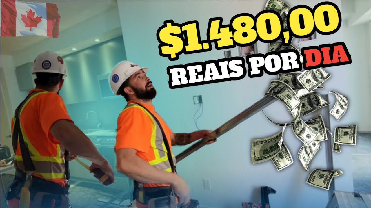 Como GANHAR $50 DOLARES por HORA no CANADÁ ? Drywall construção no Canadá