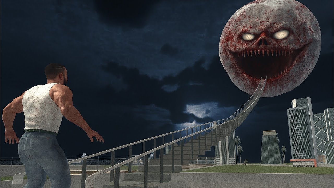 Franklin Found Longest Stairway to Scary Moon in Indian Bikes Driving 3D