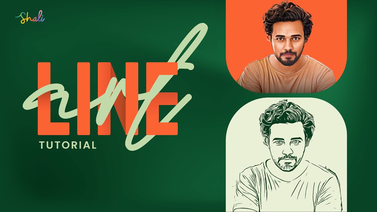 Image to Line Art Effect with Three Easy Steps | Photoshop Tutorial