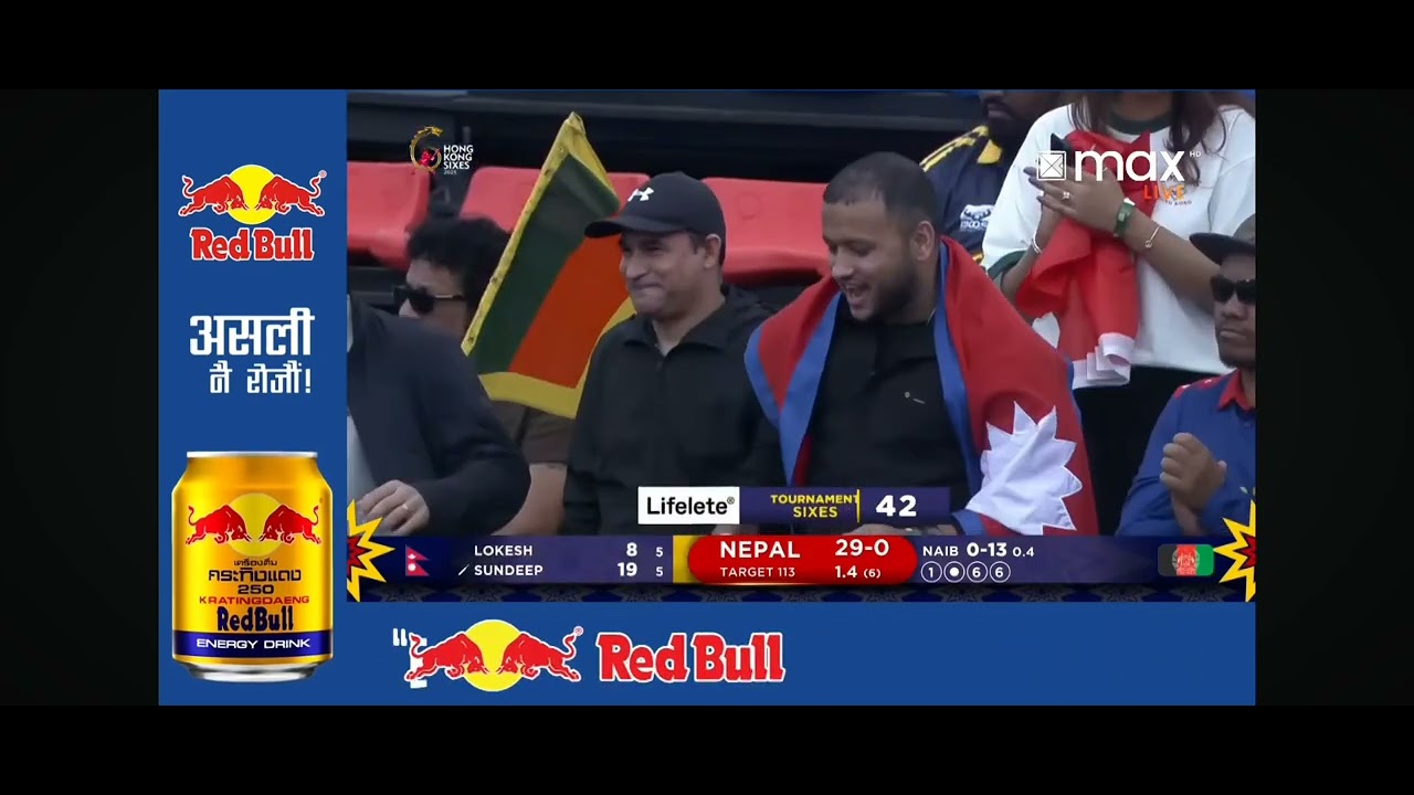 SANDEEP, 3 sixes. HONG KONG SIXES. NEPAL VS AFGHANISTAN 