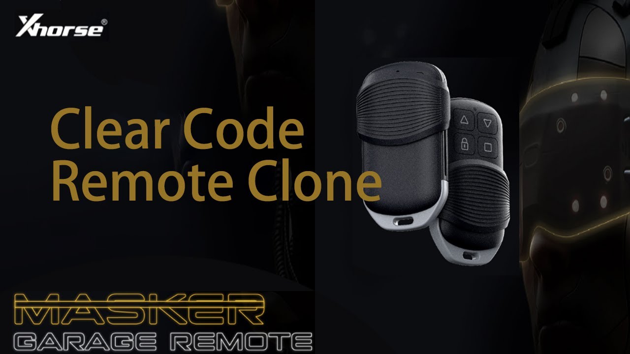 Xhorse Masker Garage Remote - Clear Code and Remote Clone Guide