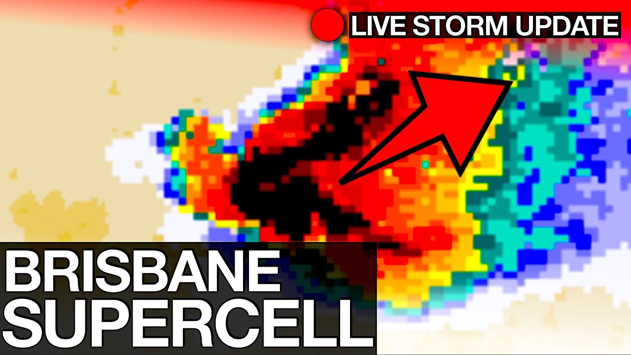 DESTRUCTIVE SUPERCELL Thunderstorms Developing near Brisbane Southeast Queensland LIVE UPDATE