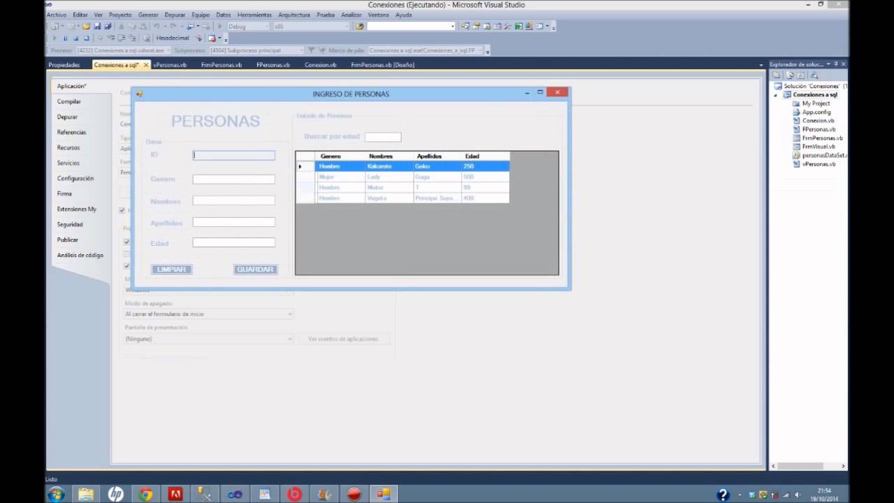 VB.NET Forma visual y de código para conectarse a Sql server  parte # 2 final conexion
