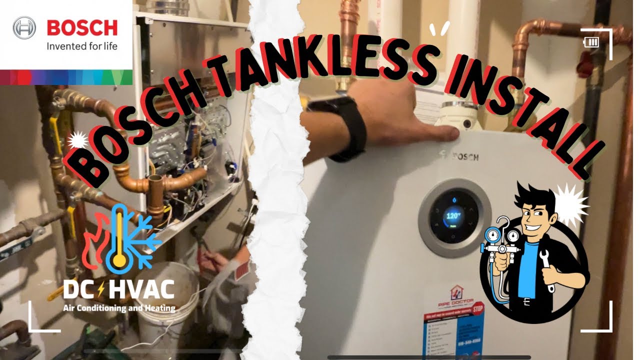 How To Install Bosch Greentherm Tankless Water Heater! Removing Grossly Oversized Water Heater!