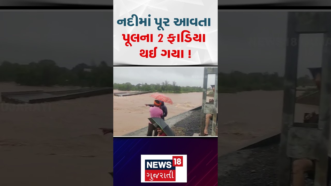 Valsad Heavy Rain | નદીમાં પૂર આવતા પૂલના 2 ફાડિયા થઈ ગયા ! | Umargam | Flood | Gujarat Rain | N18S