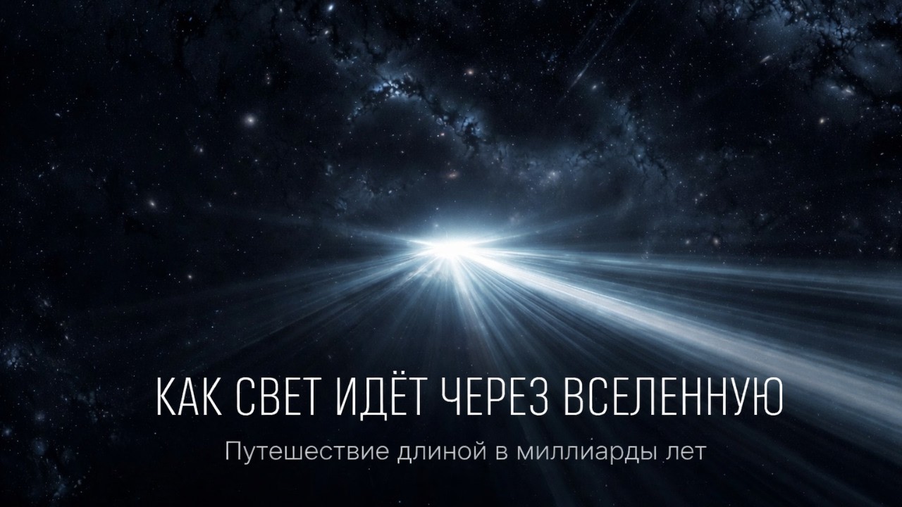 Как свет проходит через космос на протяжении миллиардов лет