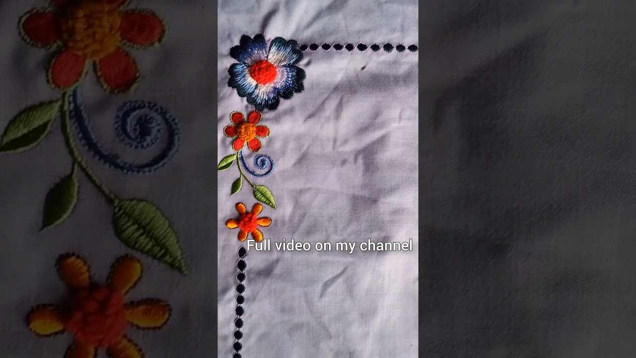 pillow cover embroidery design/ #machineembroiderydesigns #embroidery #shorts