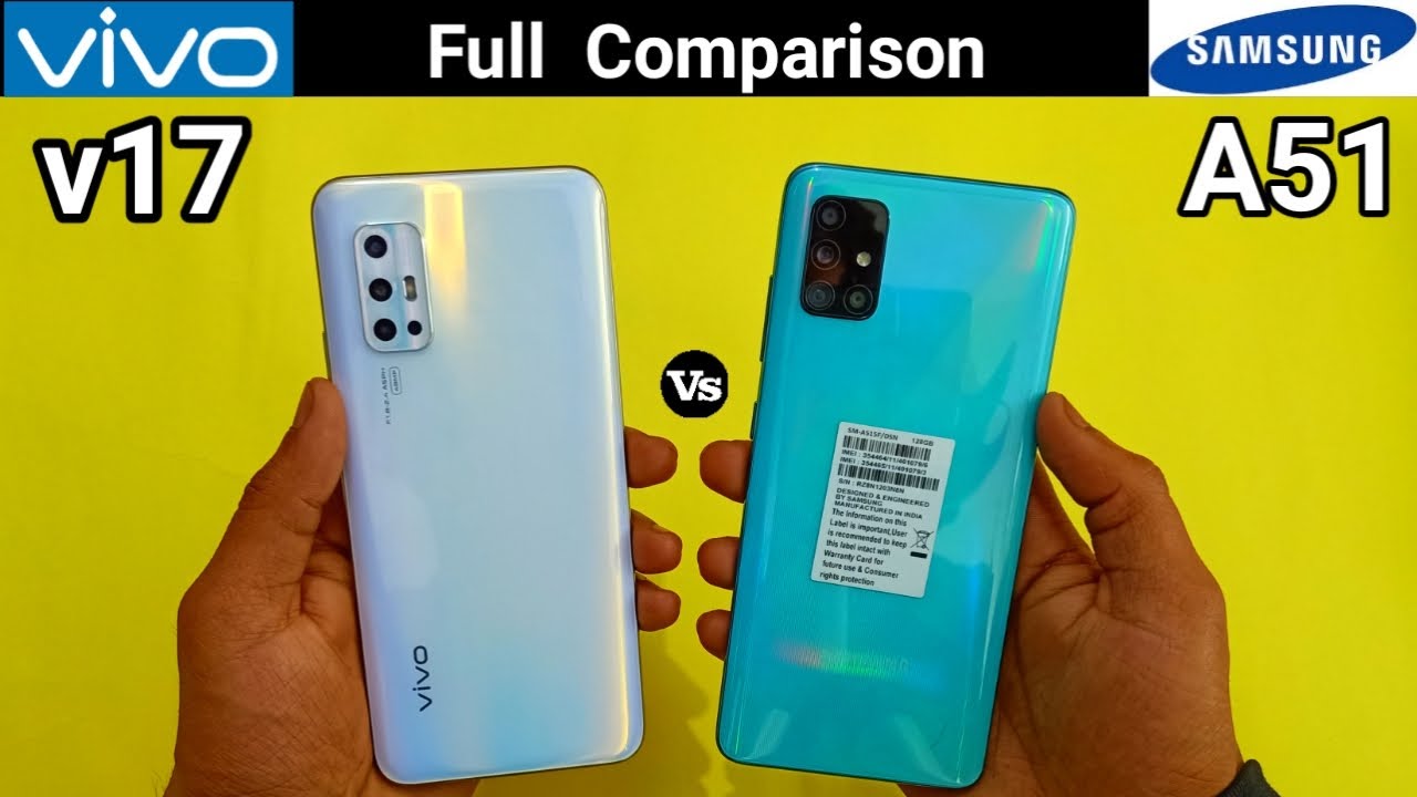 Samsung A51 vs Vivo v17 - Hands On Comparison Hindi