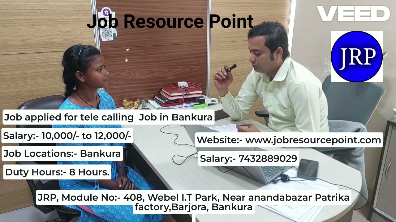 Recruitment candidate for Tele calling jobs in Bankura | Posted 28/ 11/2024 | JRP|