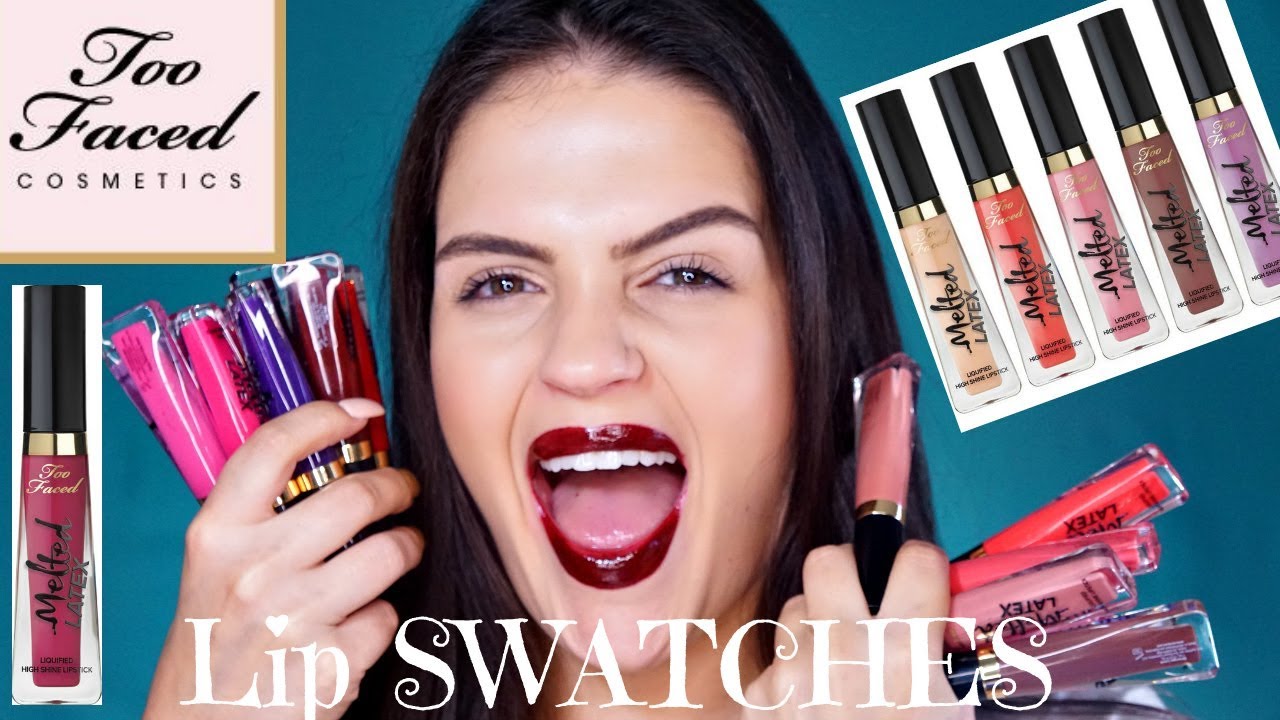 NEW Too Faced Melted Latex Liquified High Shine Lipstick REVIEW & SWATCHES