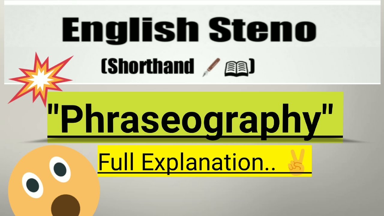 👉Phraseography and Grammalogues full explanation ✌️💯 (English Shorthand)