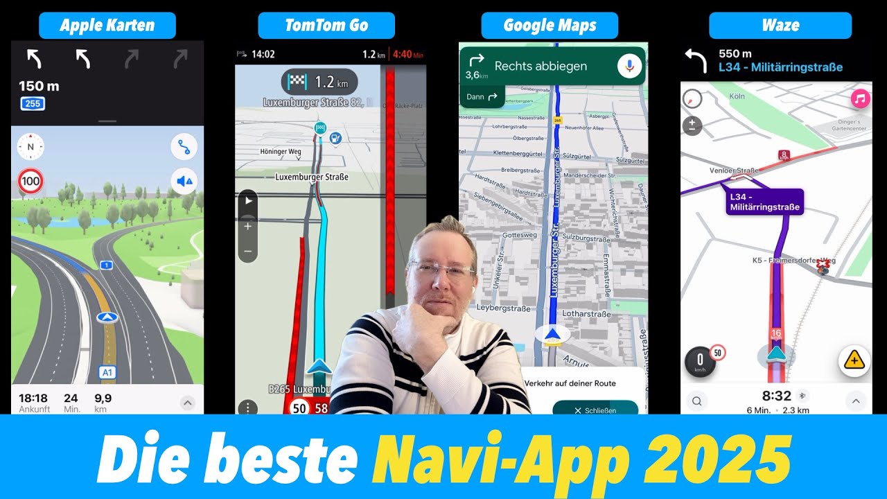 Darum ist Apple Karten die beste Navi-App 2025 / Vergleich mit TomTom, Google Maps, Waze