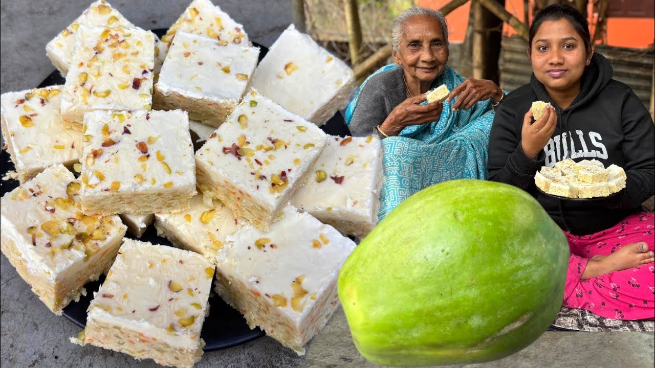 আগেও জানতাম না,শুধুমাত্র একটা কাঁচা পেঁপে দিয়ে এত সুন্দর মিষ্টি হয়।Sweet Recipe।Misti Recipe