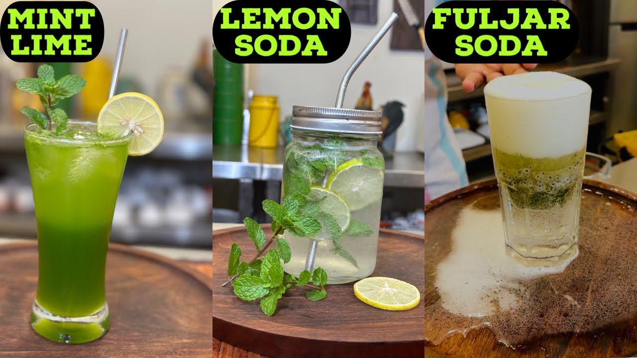Lemon Soda - Mint Lime - Fuljar Soda - Easy Summer Drinks - Lemonade Recipes - Cool Drinks at Home
