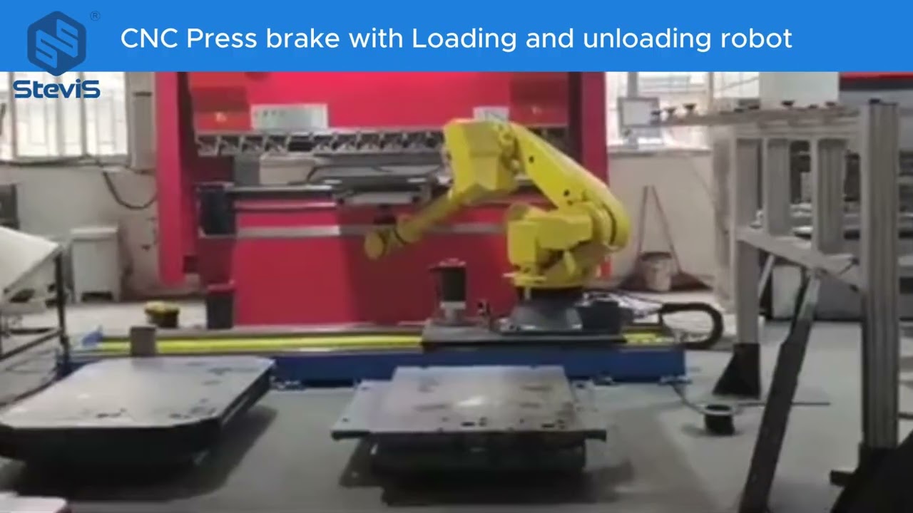[SteviS bending machine] CNC Press brake with loading and unloading robot workstation