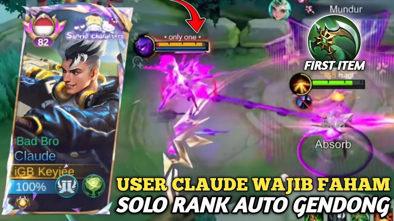 SNOWBALL AND FAST FARMING TUTORIAL USING CLAUDE WHEN SOLO RANK IN THE CURRENT META! MLBB