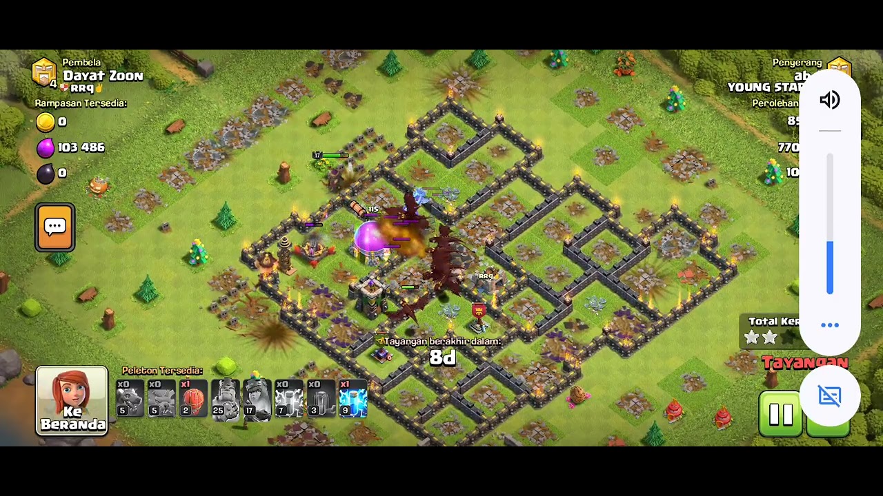 Klan kita diserang lur !! Hancur, game (COC)