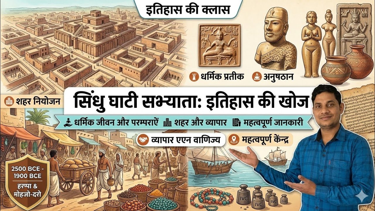 सिंधु घाटी सभ्यता: धार्मिक जीवन, रहन-सहन, अनुष्ठान, व्यापार एवं आविष्कार | #sindhughatikikhon