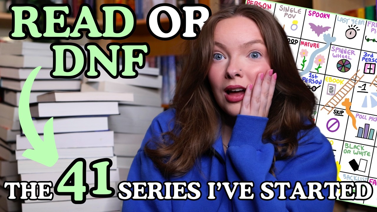 series clean out, unhauling books using my tbr game! 🎮 episode 6 read or dnf