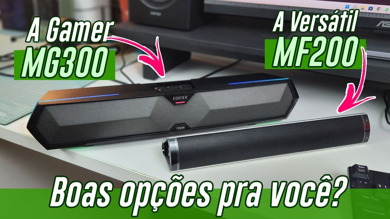 Caixas de som em barra são uma boa? (Edifier MF200 e MG300 Review)