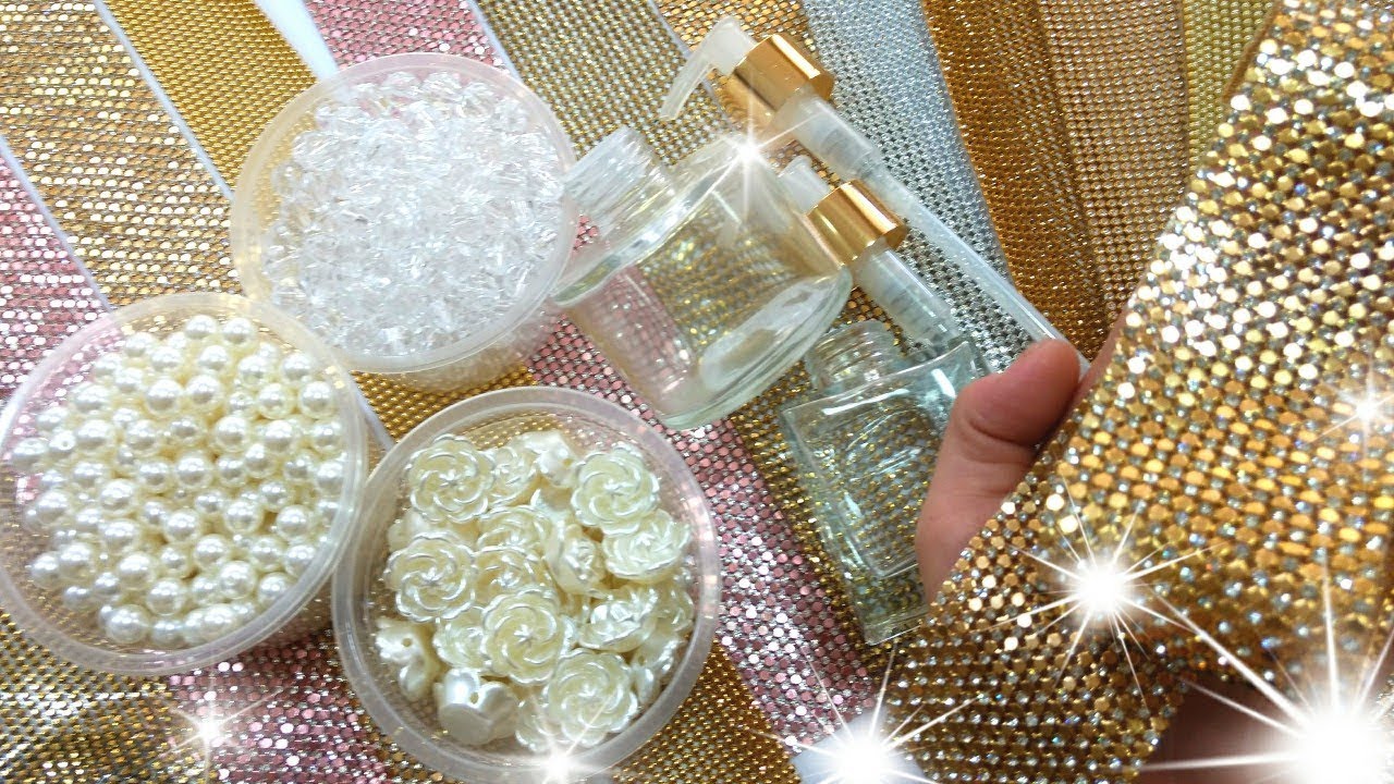 FIZ UM AROMATIZADOR LINDÍSSIMO COM MANTAS DE STRASS de 9,90 E PÉROLAS