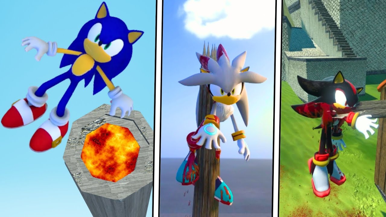 Sonic & Silver & Shadow NPC Ragdoll Physics Compilation #137 | Overgrowth